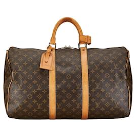 Louis Vuitton-Louis Vuitton Keepall 50 Canvas Reisetasche M41426 in gutem Zustand-Andere