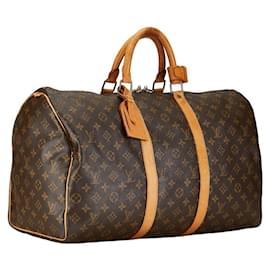 Louis Vuitton-Louis Vuitton Keepall 50 Canvas Reisetasche M41426 in gutem Zustand-Andere
