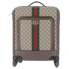 Gucci-GUCCI Bolsas de viaje T. Cuero-Castaño