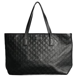 Gucci-Black Guccissima leather tote bag-Black
