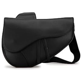 Dior-Bandolera Saddle Dior de cuero negro-Negro