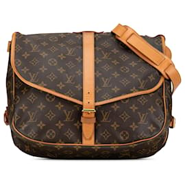 Louis Vuitton-Louis Vuitton Monogramma Marrone Saumur 35-Marrone