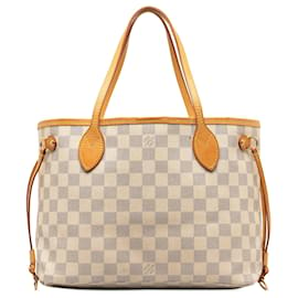 Louis Vuitton-Louis Vuitton Damier Azur Branco Neverfull PM-Branco