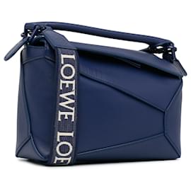 Loewe-LOEWE Petit sac à main bleu Puzzle Edge-Bleu