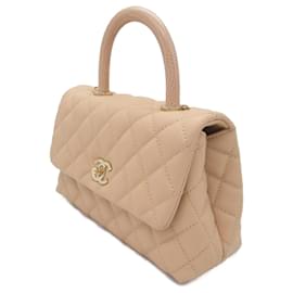 Chanel-Chanel Brown Mini Caviar Coco Handle Bag-Brown,Other