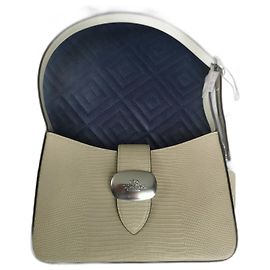 Bolsa Coach de couro verde efeito píton Verde Verde claro Hardware prateado