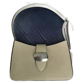 Coach Leather Handbag Green Python Effect Green Light green Silver hardware