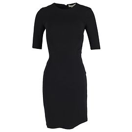 Stella Mc Cartney Knielanges Kleid von Stella McCartney aus schwarzer Wolle Schwarz