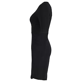 Stella Mc Cartney-Stella McCartney Knee Length Dress in Black Wool-Black