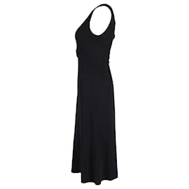 Victoria Beckham-Victoria Beckham Sleeveless Midi Dress in Black Viscose-Black