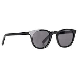 Saint Laurent-Yves Saint Laurent YSL SL 28/F Sunglasses in Black Plastic-Black