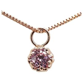 & Other Stories-Autre collier pendentif en or 10 carats et zircone, collier en métal en excellent état-Autre