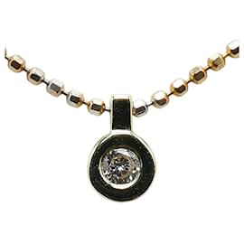 & Other Stories-Autre collier pendentif diamant en or 14 carats Collier en métal en excellent état-Autre