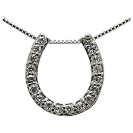 & Other Stories-Autre collier pendentif fer à cheval en or 18 carats et diamants Collier en métal en excellent état-Autre