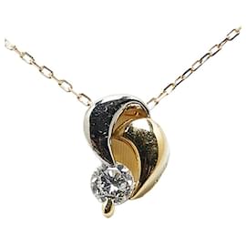 & Other Stories-Otro collar con colgante de diamantes y oro de 18 quilates Collar de metal en excelentes condiciones-Otro