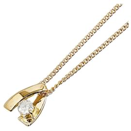 & Other Stories-Otro collar con colgante de diamantes en oro de 18 quilates Collar de metal en excelentes condiciones-Otro