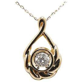 & Other Stories-Autre collier pendentif diamant en or 18 carats Collier en métal en excellent état-Autre