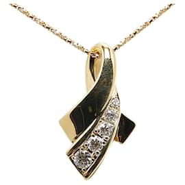 & Other Stories-Autre collier pendentif diamant en or 18 carats Collier en métal en excellent état-Autre