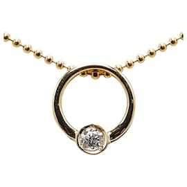 & Other Stories-Andere 18 Karat Gold Diamantring Anhänger Halskette Metall Halskette in ausgezeichnetem Zustand-Andere