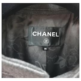 Chanel-Manteau CHANEL en cachemire gris Paris Hambourg-Gris anthracite