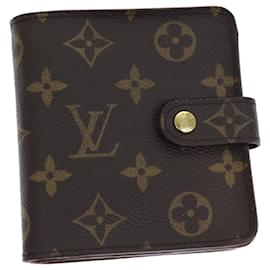 Louis Vuitton-LOUIS VUITTON Monogram Compact Zip Wallet M61667 LV Auth 72892-Monogram