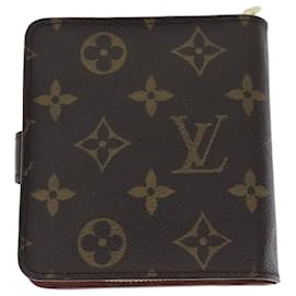 Louis Vuitton-LOUIS VUITTON Monogram Compact Zip Wallet M61667 LV Auth 72892-Monogram