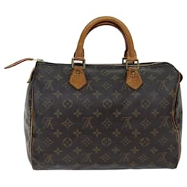 Louis Vuitton-Bolsa de mão LOUIS VUITTON Monograma Speedy 30 M41526 Autenticação de LV 72373-Monograma