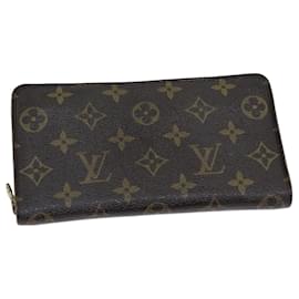 Louis Vuitton-Cartera larga con cremallera y monograma Porte Monnaie de LOUIS VUITTON M61727 LV Auth 69544-Monograma