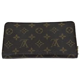 Louis Vuitton-Cartera larga con cremallera y monograma Porte Monnaie de LOUIS VUITTON M61727 LV Auth 69544-Monograma