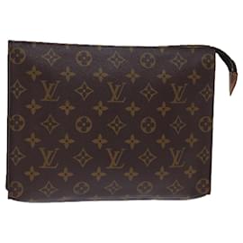 Louis Vuitton-LOUIS VUITTON Monogram Poche Toilette 26 Pouch M47542 LV Auth 71929-Monogram