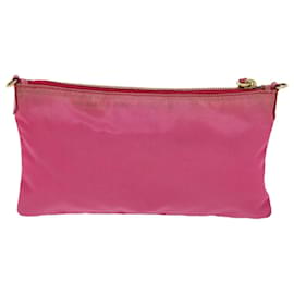 Prada-PRADA Shoulder Pouch Nylon Pink Auth 72167-Pink