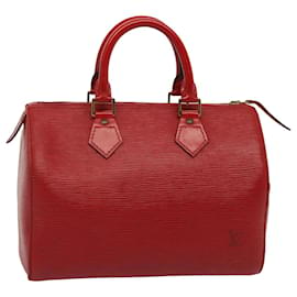 Louis Vuitton-Bolsa de mão LOUIS VUITTON Epi Speedy 25 Vermelho Castelhano M43017 Autenticação de LV 72988-Outro