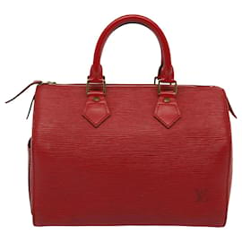 Louis Vuitton-Bolsa de mão LOUIS VUITTON Epi Speedy 25 Vermelho Castelhano M43017 Autenticação de LV 72988-Outro