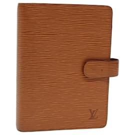 Louis Vuitton-LOUIS VUITTON Epi Agenda MM Day Planner Cover Zipangu Gold R20048 LV Auth 71957-Altro