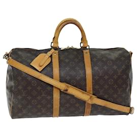 Louis Vuitton-LOUIS VUITTON Monogram Keepall Bandouliere 50 Boston Bag M41416 LV Auth 71113-Monogram