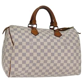 Louis Vuitton-LOUIS VUITTON Damier Azur Speedy 35 Handtasche N41535 LV Auth 73072-Andere