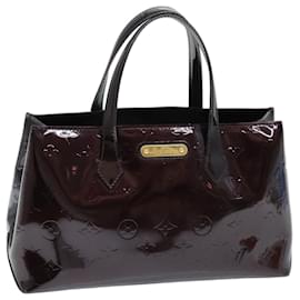 Louis Vuitton-LOUIS VUITTON Monogram Vernis Wilshire PM Hand Bag Amarante M93641 Auth 73524-Other