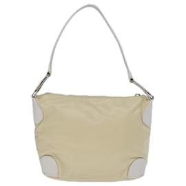 Prada-PRADA Shoulder Bag Nylon Cream Auth 73203-Cream