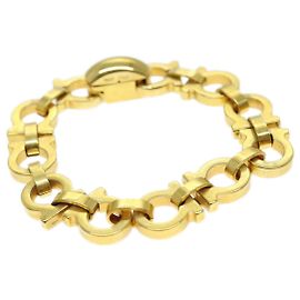 Salvatore Ferragamo Gancini-Armband Gold Auth 72917 Golden