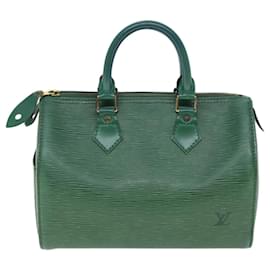 Louis Vuitton-Bolsa de mão LOUIS VUITTON Epi Speedy 25 Borneo Verde M43014 Autenticação de LV 73572-Outro