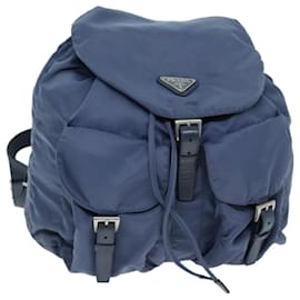 Prada-PRADA Backpack Nylon Blue Auth 72169-Blue