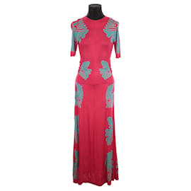 Autre Marque-Silk dress-Red