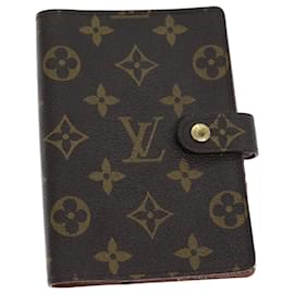 Louis Vuitton-Agenda con monograma de LOUIS VUITTON PM Cubierta para agenda diaria R20005 LV Auth 73425-Monograma