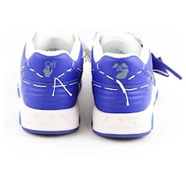 Off White-Leather sneakers-Blue