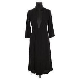 SéZane Seidenkleid Schwarz