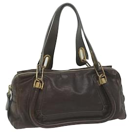 Chloé-Chloe Paraty Umhängetasche Leder Braun Auth am5747-Braun