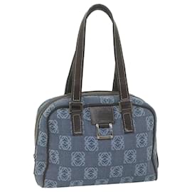Loewe-LOEWE Anagram Hand Bag Canvas Blue Auth bs11862-Blue