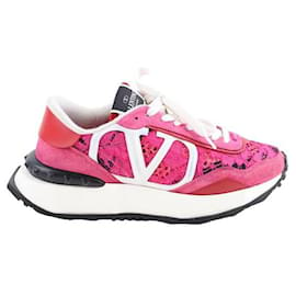 Valentino-Leather sneakers-Pink