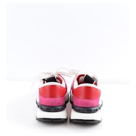 Valentino-Sapatilhas de couro-Rosa