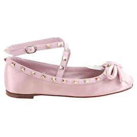 Valentino-Ballerinas aus Leder-Pink